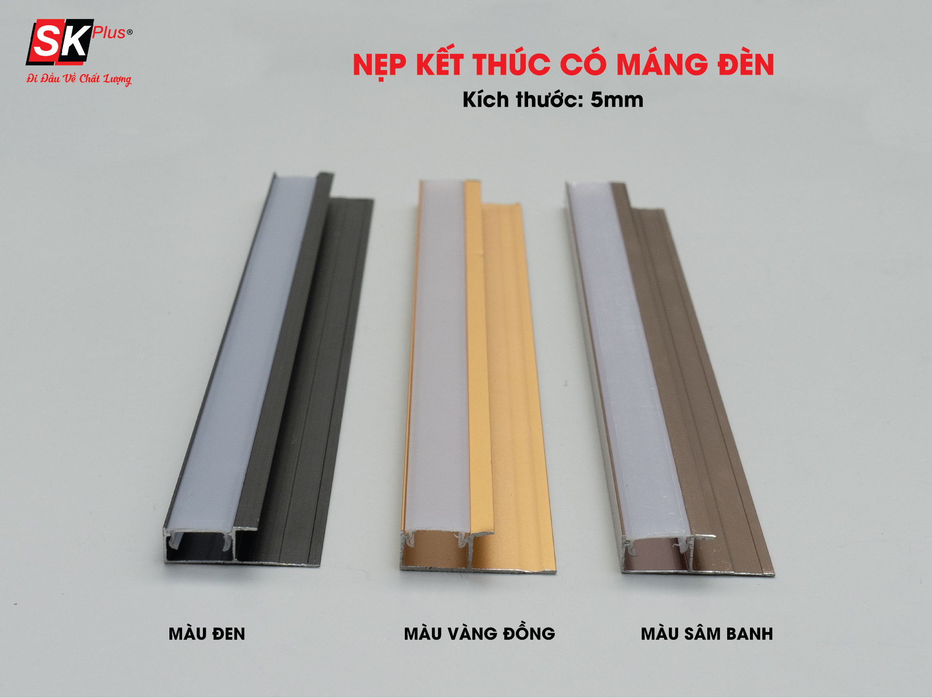 Nẹp kết thúc có máng đèn